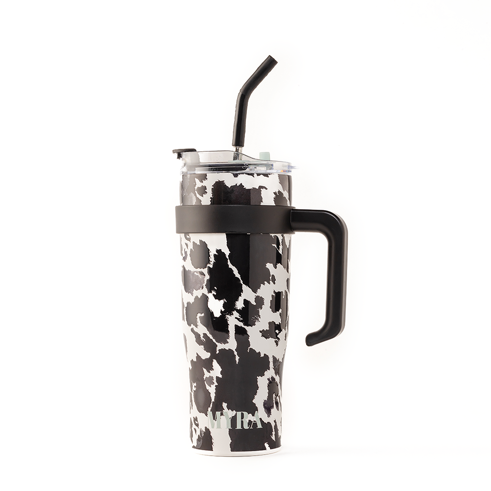 Myra Wide Wyoming Tumbler In Black and White