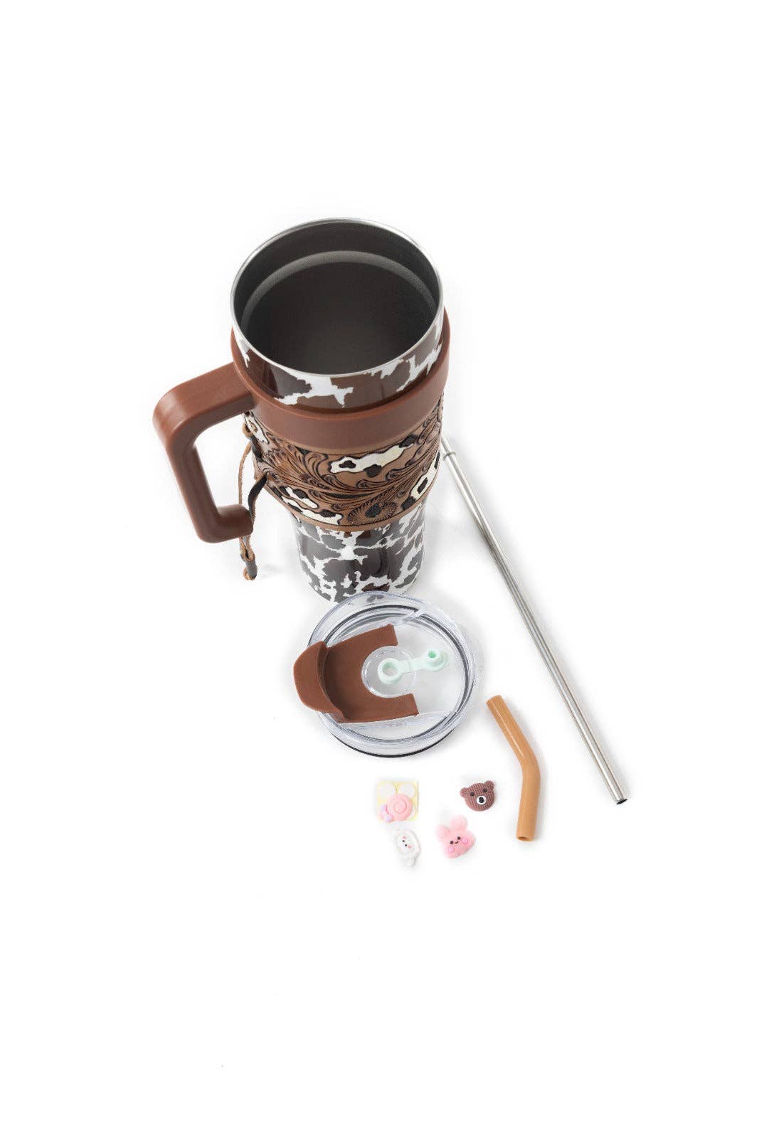 Myra Wide Wyoming Tumbler In Brown and White