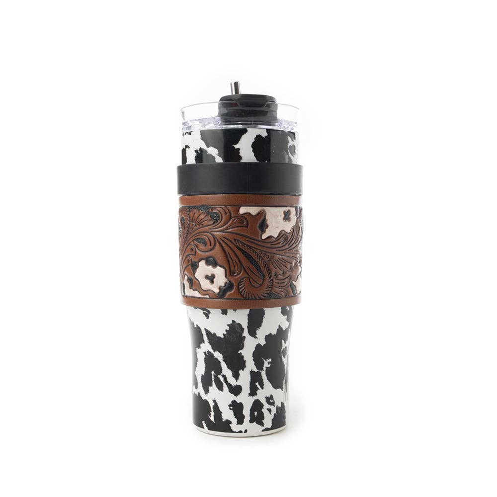 Myra Wide Wyoming Tumbler In Black and White