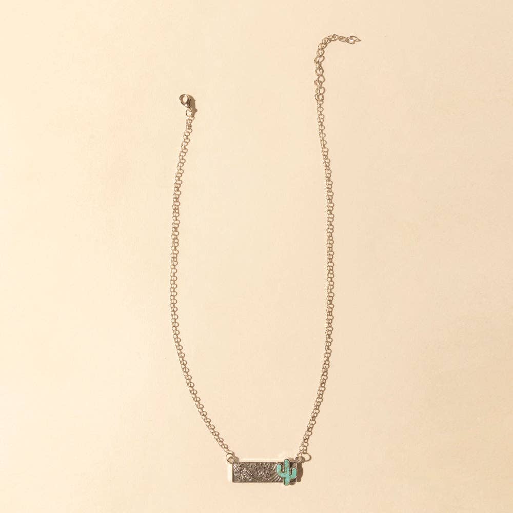 Cactus Charm Necklace