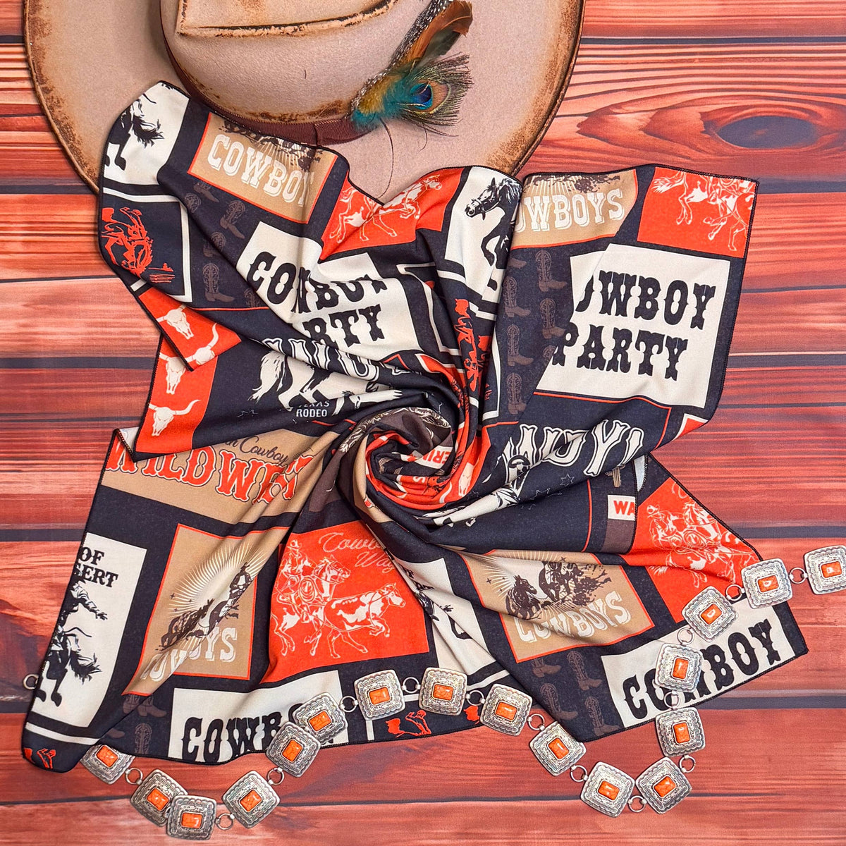 Cowboy Collage Wild Rag