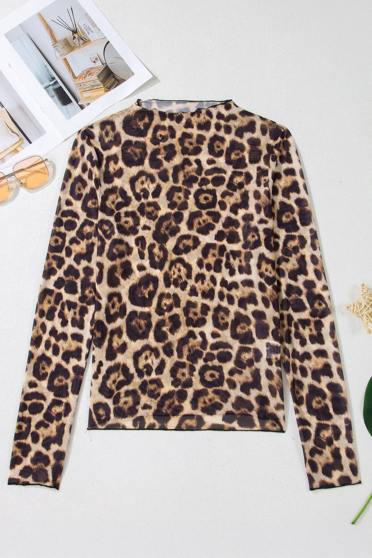 F/W 2026 Western Mesh Long Sleeve Mock Neck Top