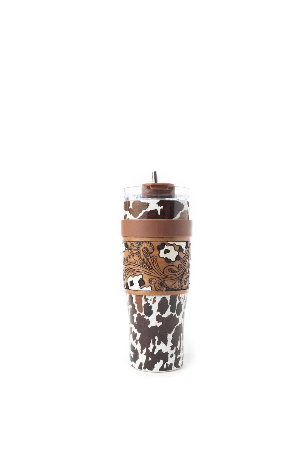 Myra Wide Wyoming Tumbler In Brown and White