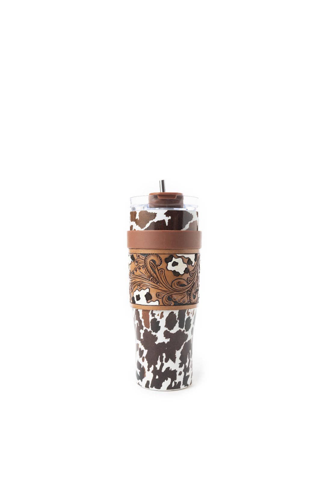 Myra Wide Wyoming Tumbler In Brown and White