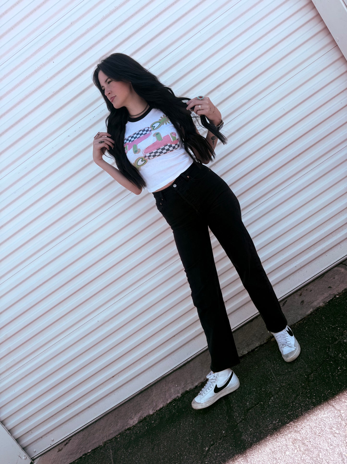 Checkered Spurs Baby Tee