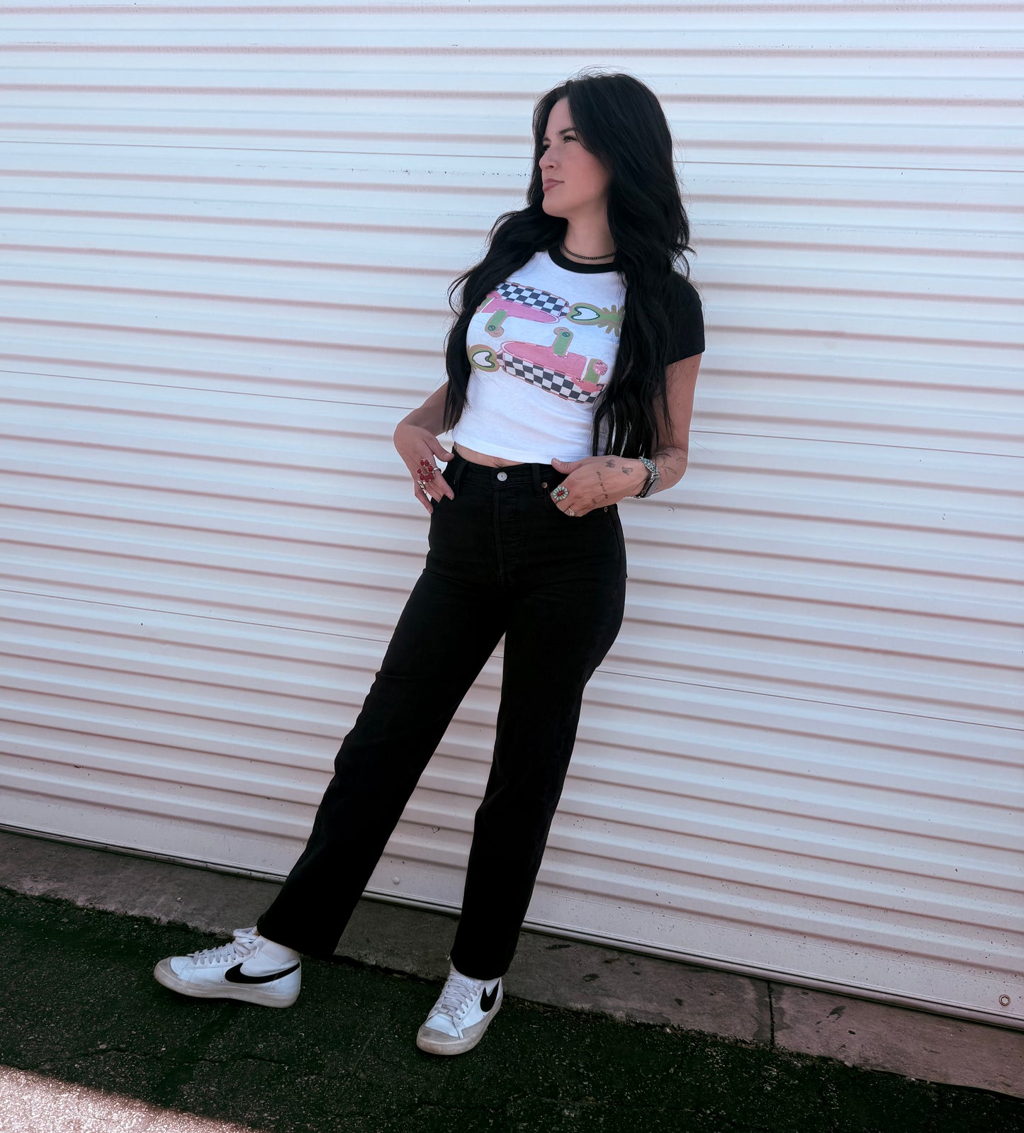 Checkered Spurs Baby Tee