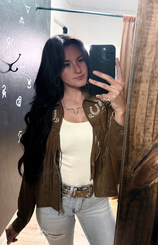 Outlaw Darling Fringe Embroidered Jacket