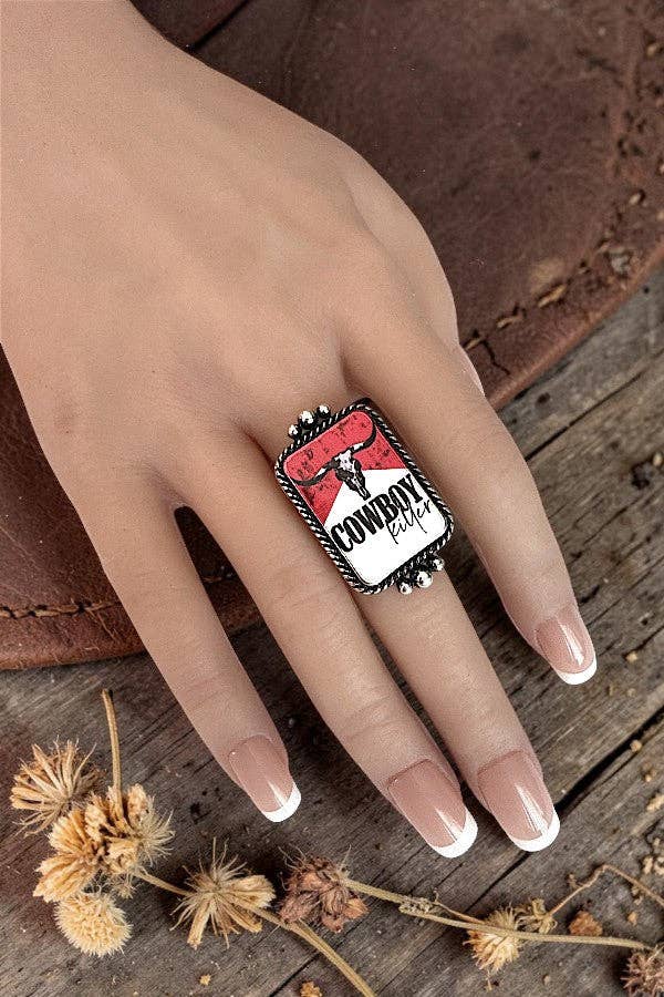 WESTERN VINTAGE COWBOY KILLER CUFF RING