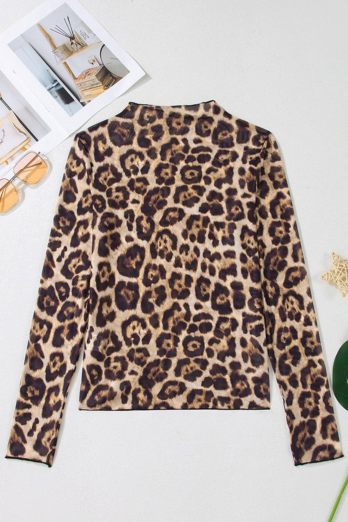 F/W 2026 Western Mesh Long Sleeve Mock Neck Top