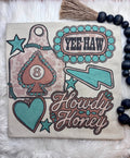 Western Collage Howdy Honey SUBLIMATION TEE