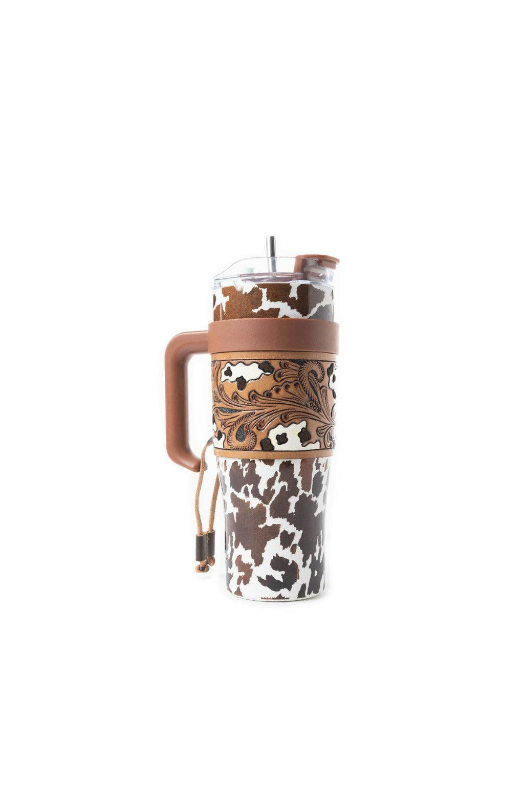 Myra Wide Wyoming Tumbler In Brown and White