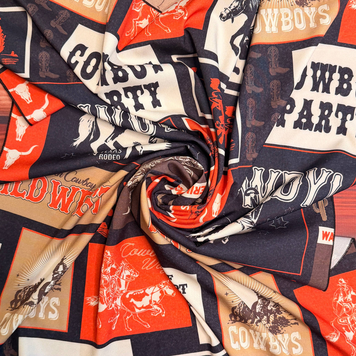 Cowboy Collage Wild Rag