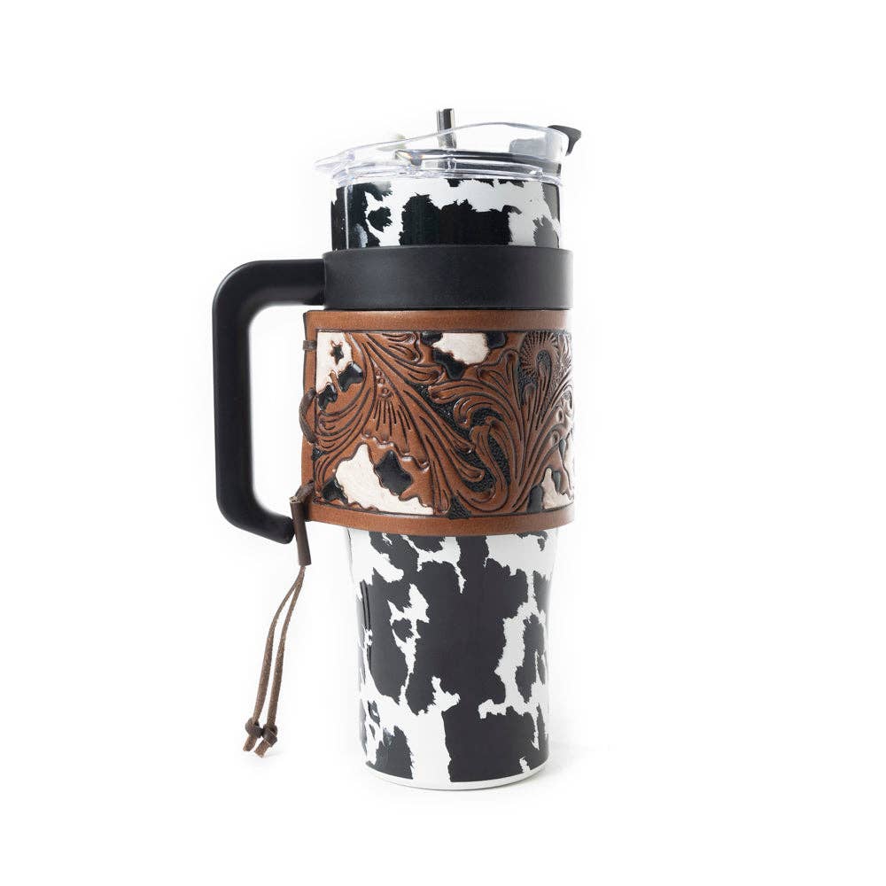 Myra Wide Wyoming Tumbler In Black and White
