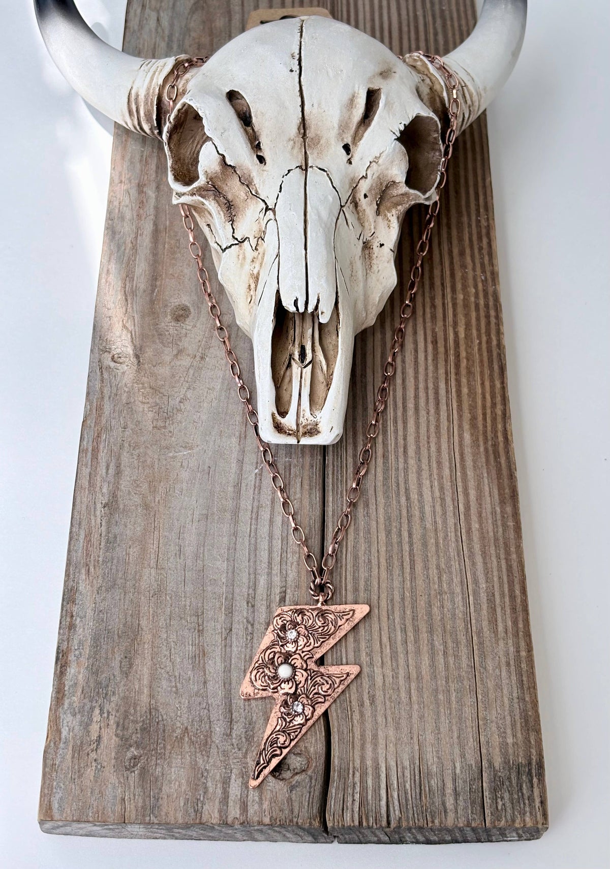 Western Style Rodeo, Lightning Turquoise Pendant Necklace