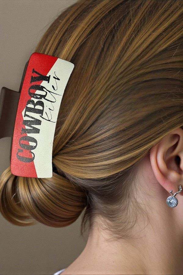 WESTERN COWBOY KILLER HAIR CLAW CLIP