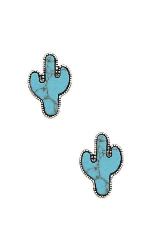WESTERN CACTUS POST EARRING
