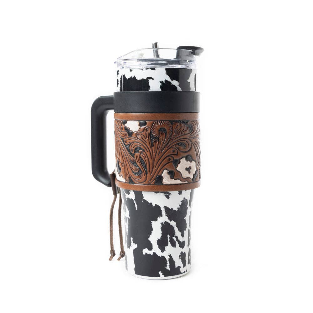 Myra Wide Wyoming Tumbler In Black and White