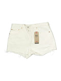 White Levi Shorts