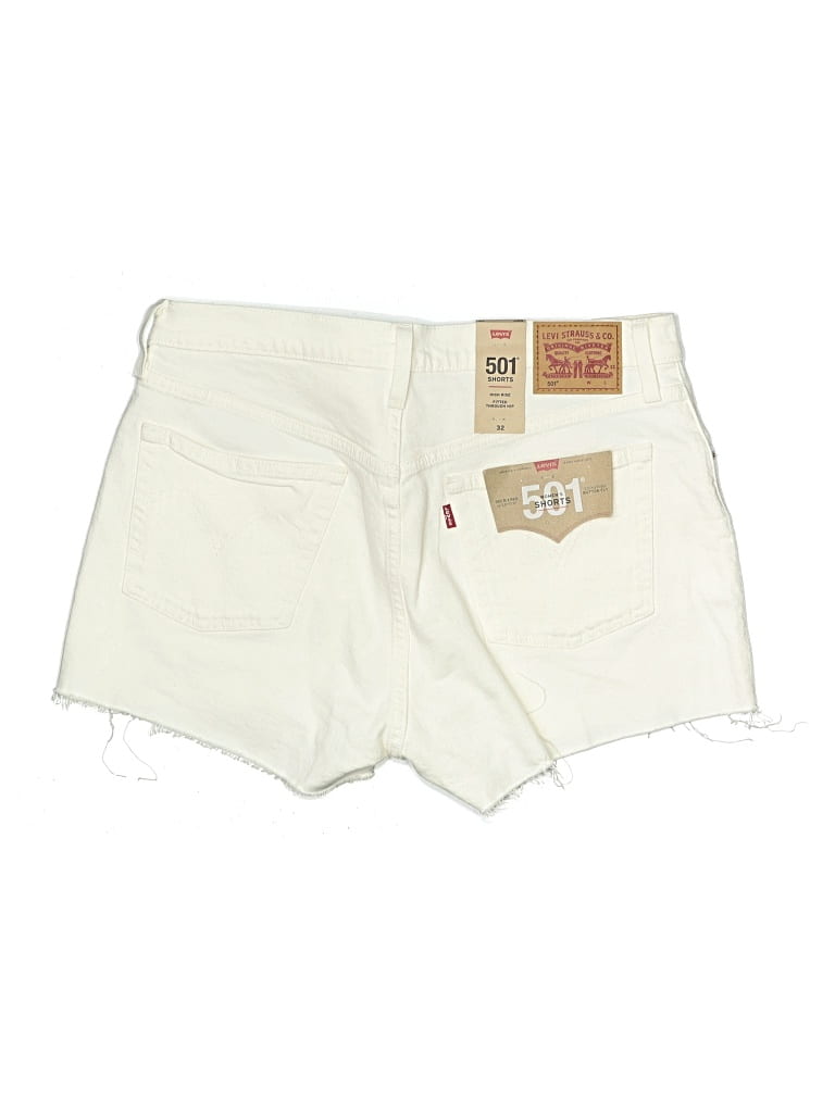 White Levi Shorts